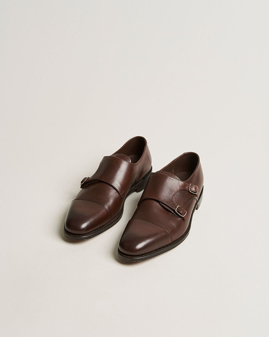 Men | Loake 1880 Cannon Monkstrap Dark Brown Burnished Calf | Loake 1880 | Cannon Monkstrap Dark Brown Burnished Calf