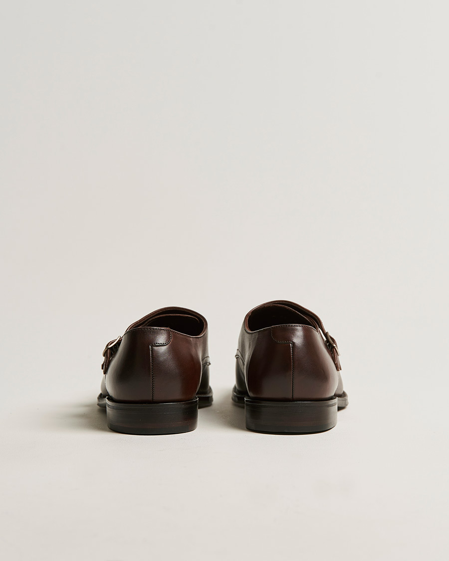 Men | Monk Strap Shoes | Loake 1880 | Cannon Monkstrap Dark Brown Burnished Calf