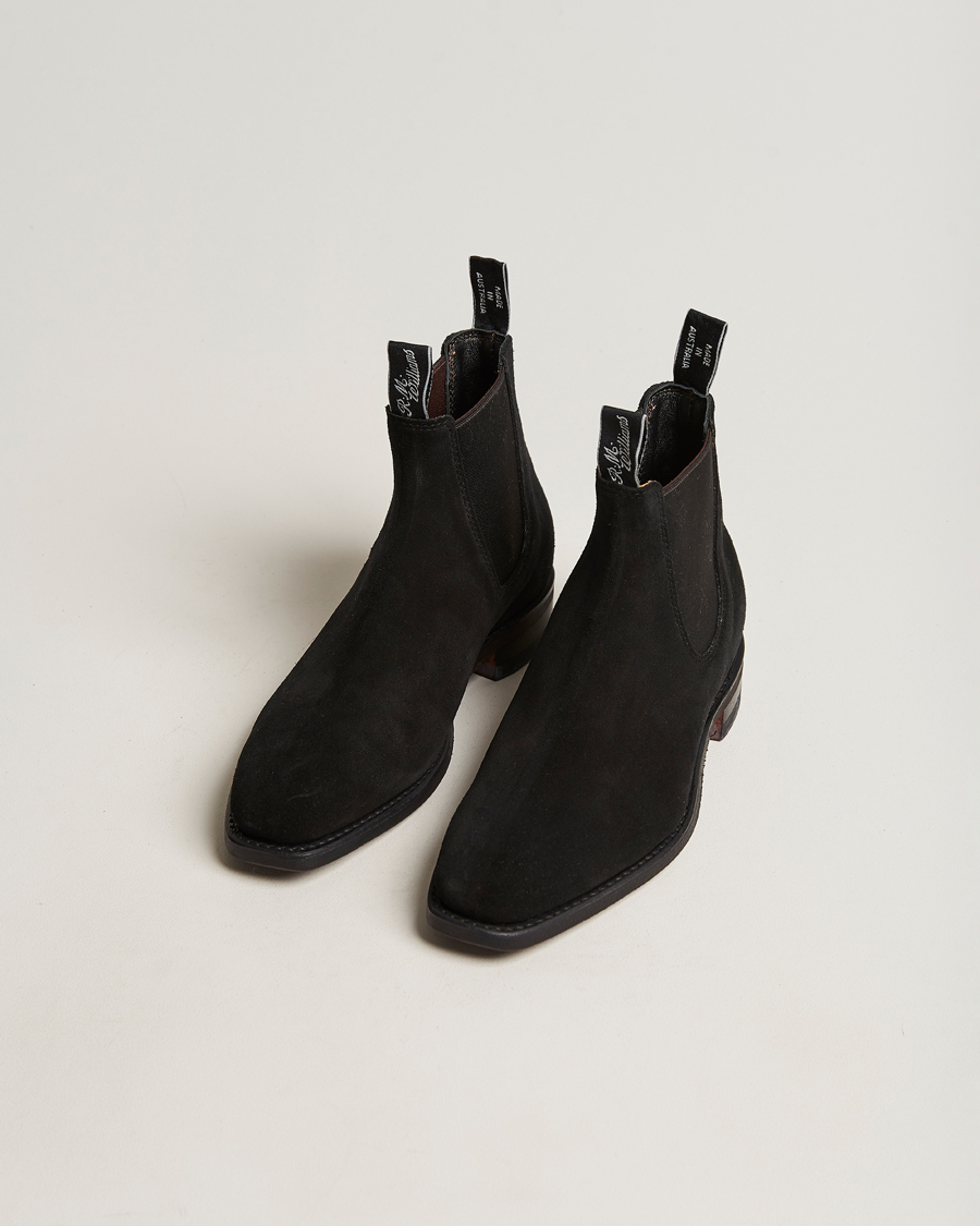 Men | R.M.Williams Blaxland G Boot Suede Black | R.M.Williams | Blaxland G Boot Suede Black