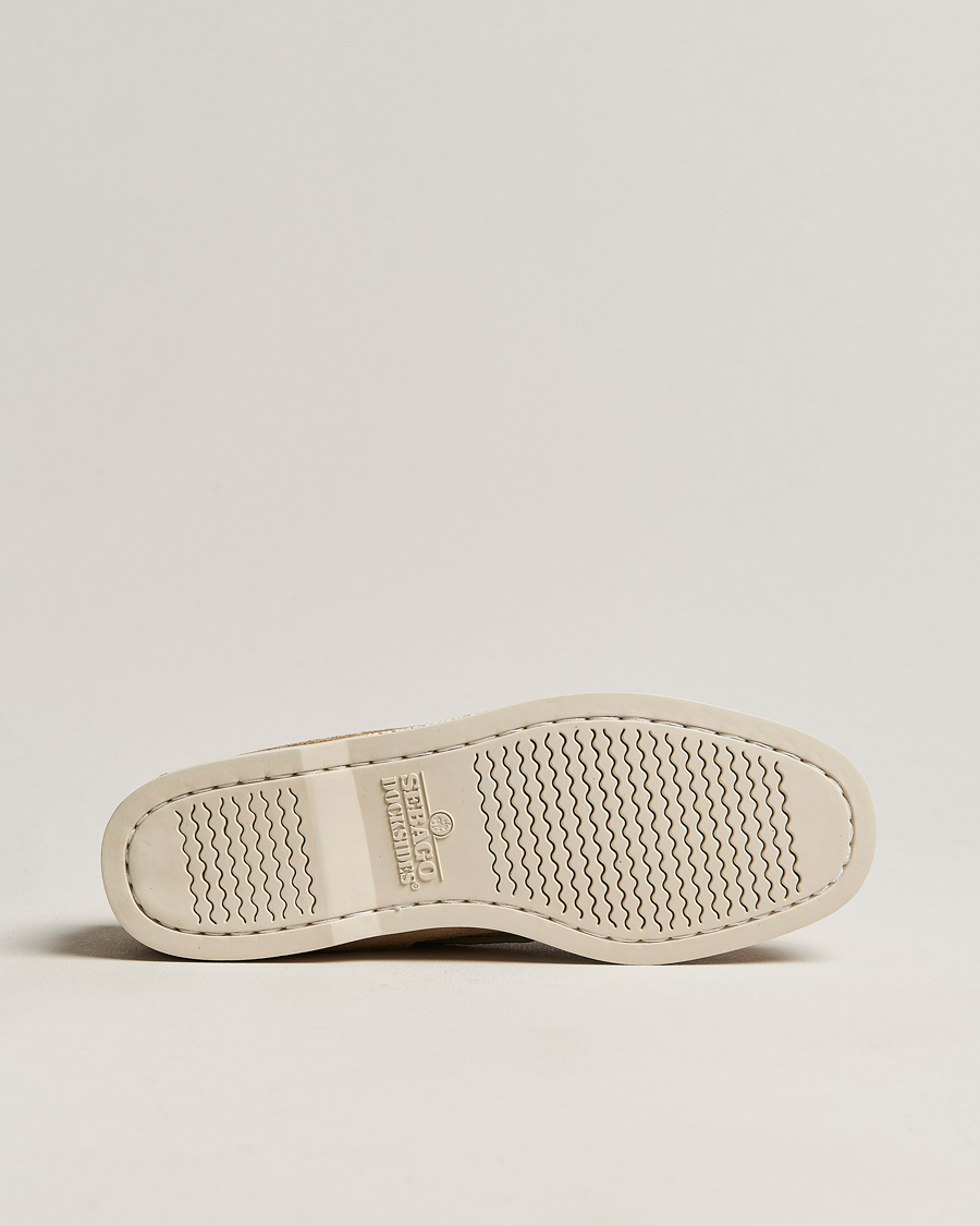Men | Boat Shoes | Sebago | Docksides Suede Boat Shoe Beige Camel