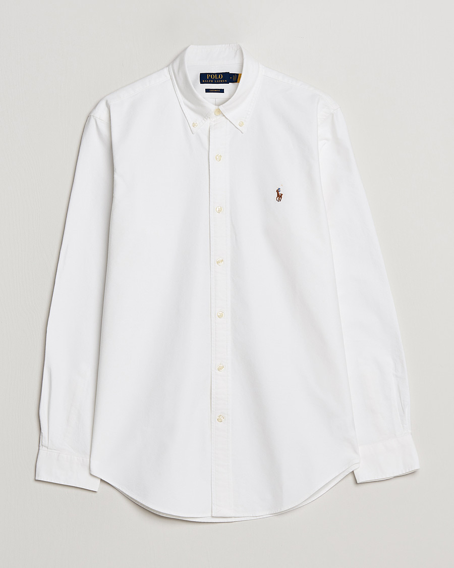 Men | Shirts | Polo Ralph Lauren | Custom Fit Oxford Shirt White