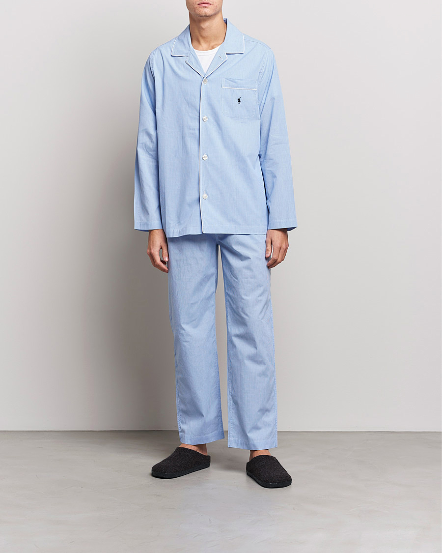 Men | Pyjamas & Robes | Polo Ralph Lauren | Pyjama Set Mini Gingham Blue
