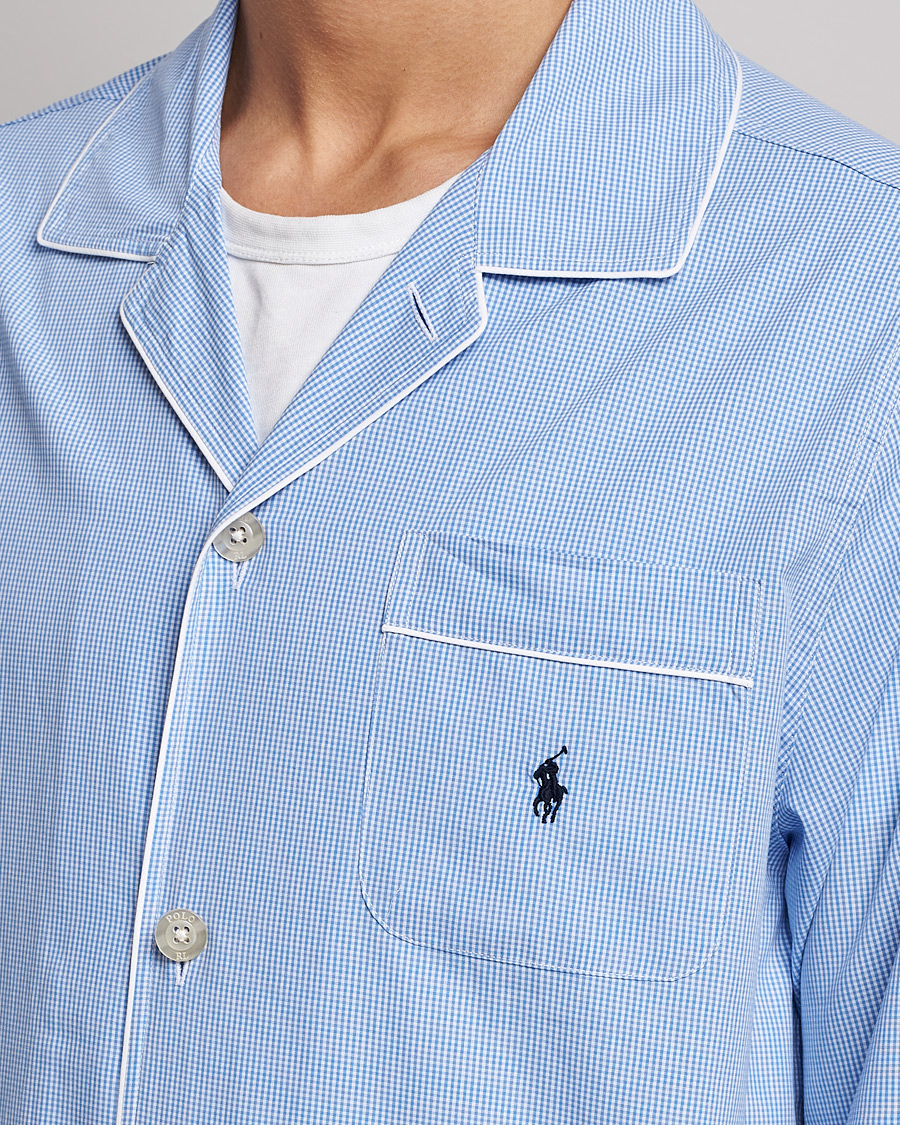 Men | Pyjamas & Robes | Polo Ralph Lauren | Pyjama Set Mini Gingham Blue