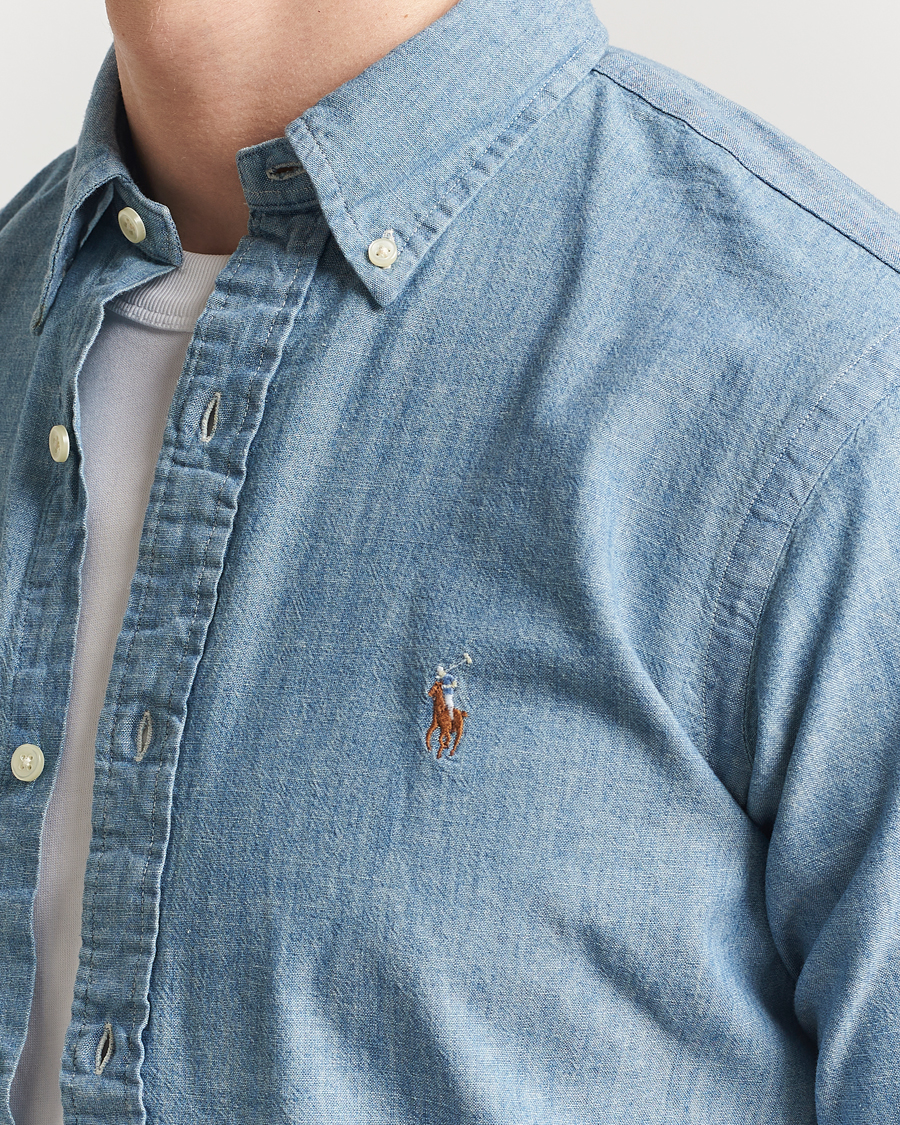 Men | Shirts | Polo Ralph Lauren | Custom Fit Shirt Chambray Washed