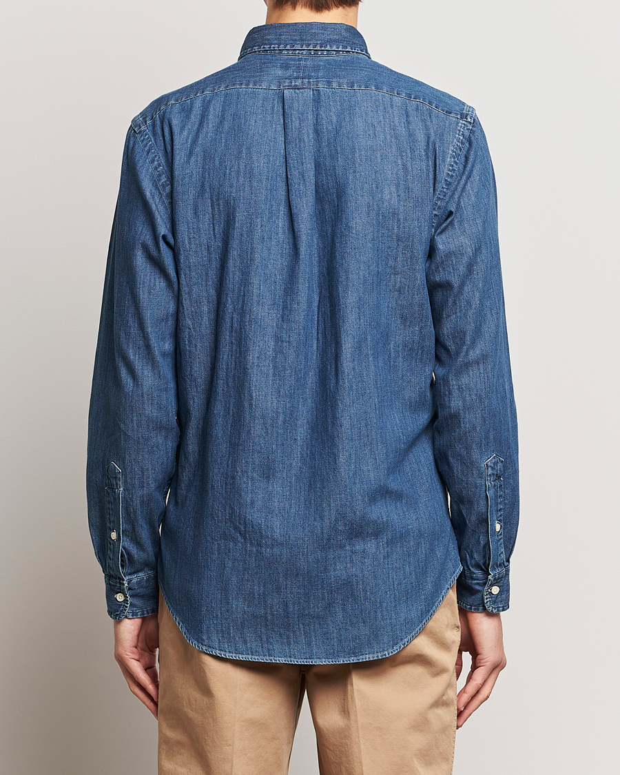 Men | Shirts | Polo Ralph Lauren | Custom Fit Shirt Denim Dark Wash
