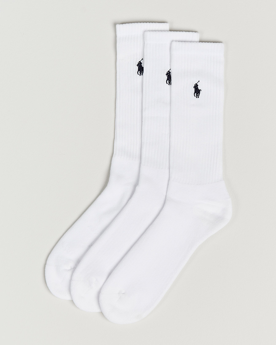 Men | Underwear & Socks | Polo Ralph Lauren | 3-Pack Crew Sock White