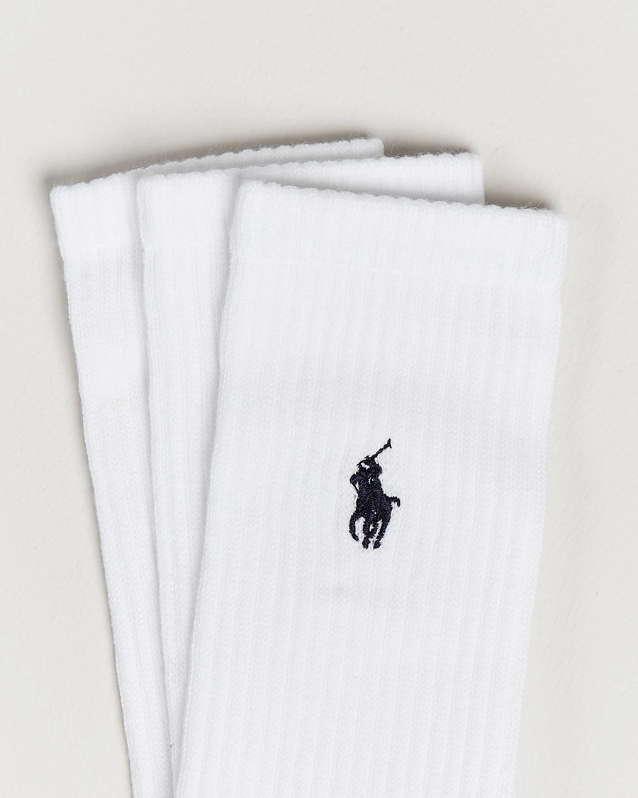 Men | Underwear & Socks | Polo Ralph Lauren | 3-Pack Crew Sock White
