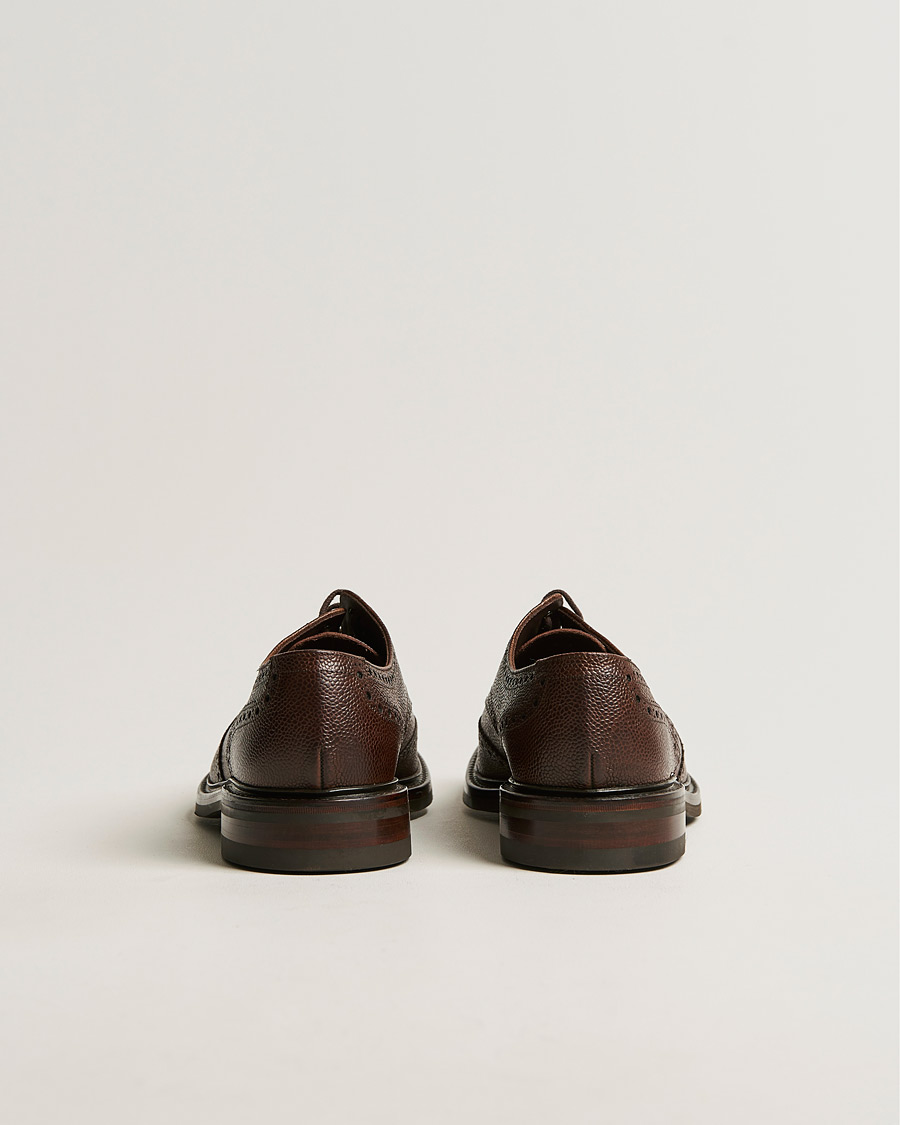 Men | Brogues | Loake 1880 | Badminton Brogue Dark Brown Grain
