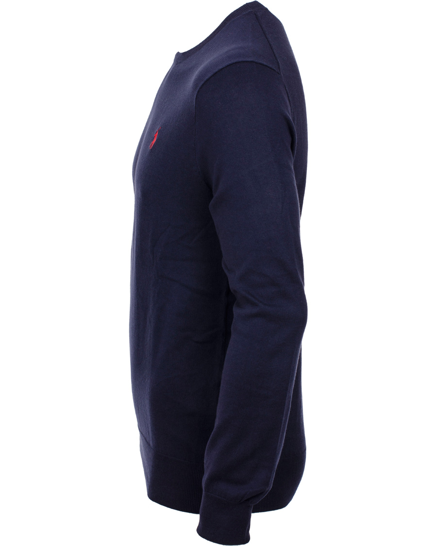 Men | Sweaters & Knitwear | Polo Ralph Lauren | Slim Fit Pima Cotton Crew Neck Pullover Hunter Navy