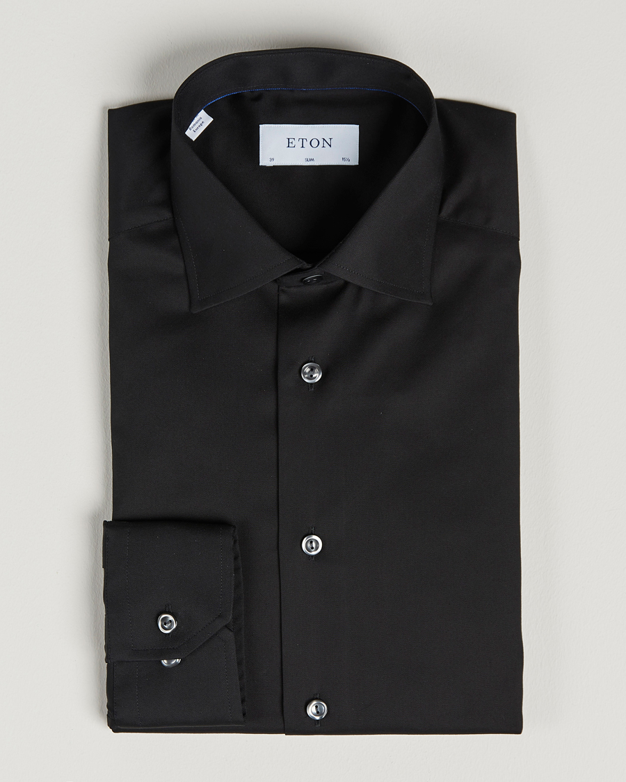 Men | Shirts | Eton | Slim Fit Shirt Black
