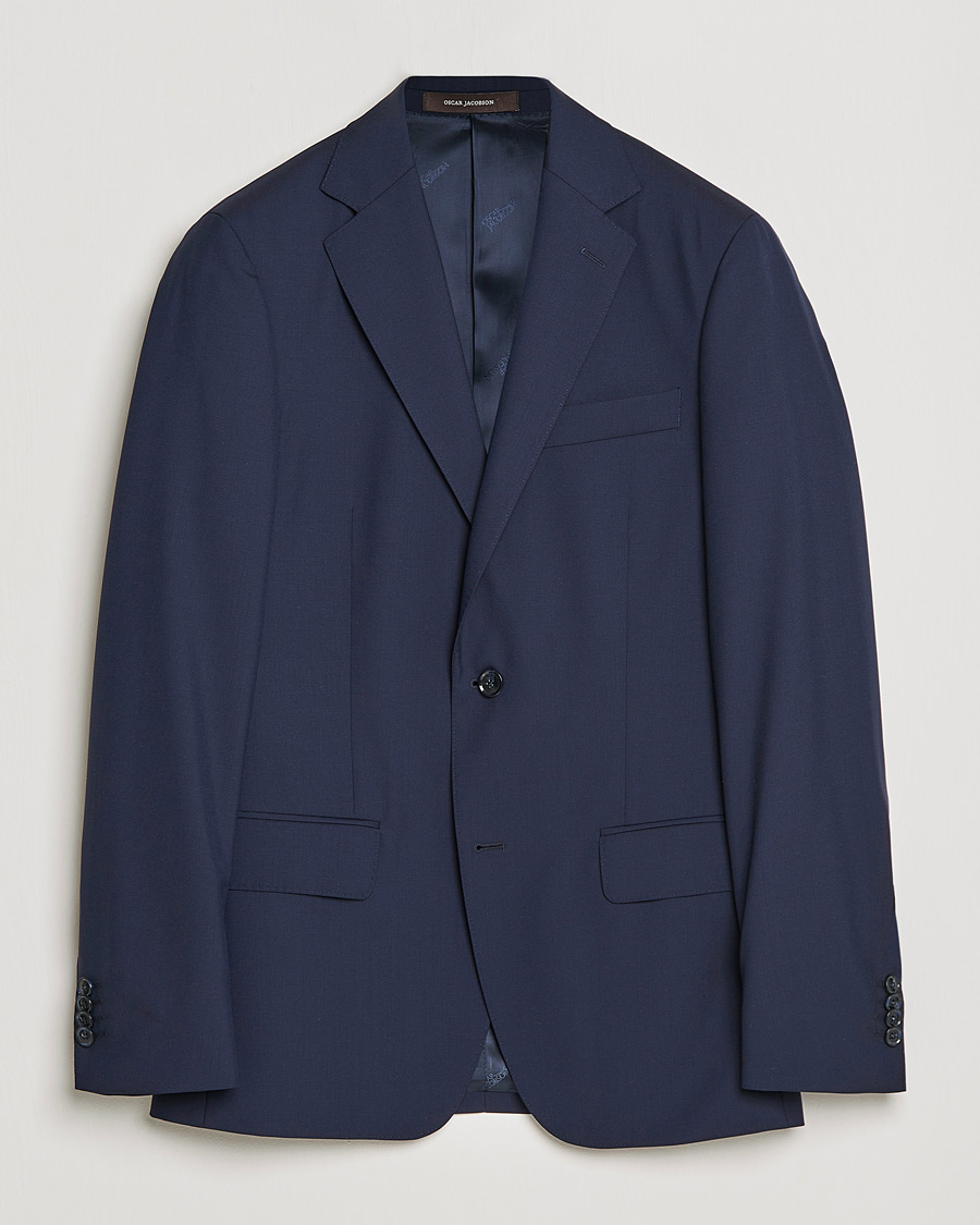 Men | Blazers | Oscar Jacobson | Edmund Blazer Super 120's Wool Navy 154