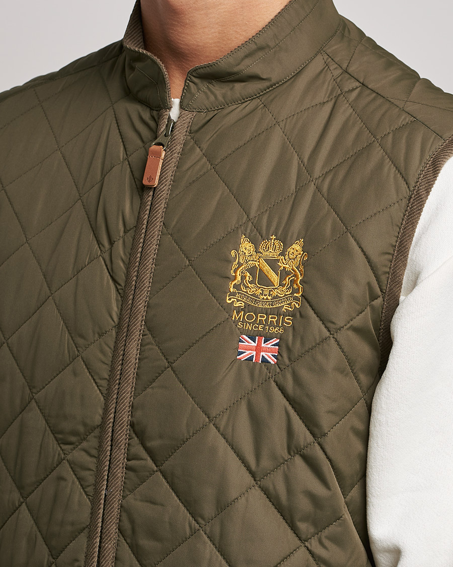 Men | Gilets | Morris | Trenton Quilted Vest Olive