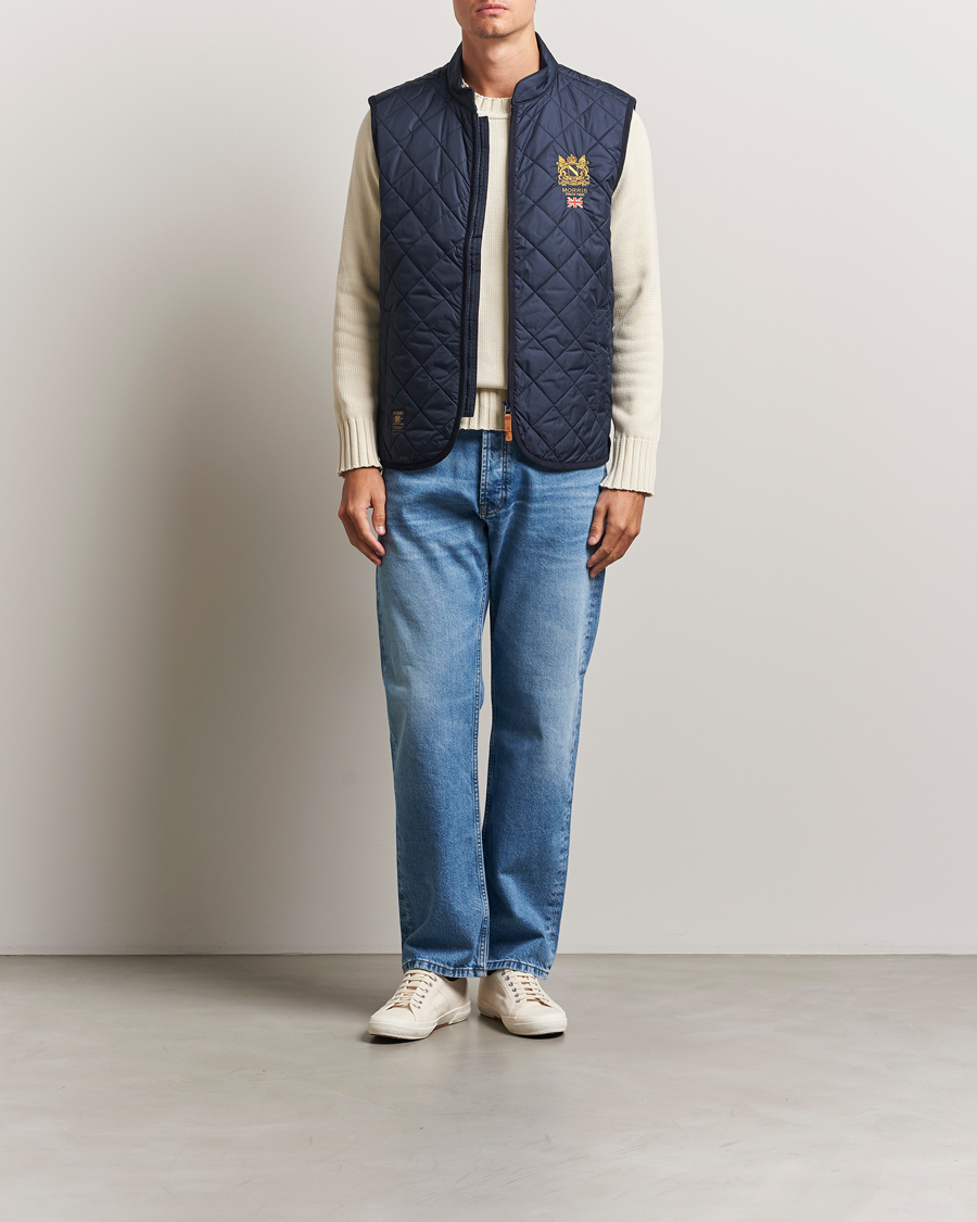 Men | Gilets | Morris | Trenton Quilted Vest Old Blue