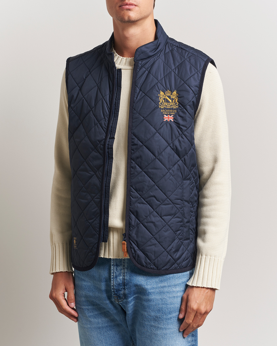 Men | Gilets | Morris | Trenton Quilted Vest Old Blue