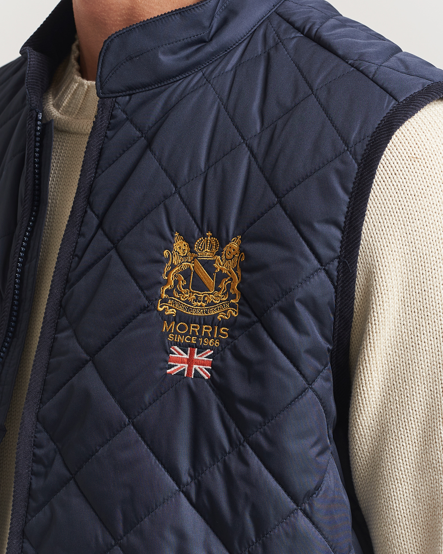 Men | Gilets | Morris | Trenton Quilted Vest Old Blue