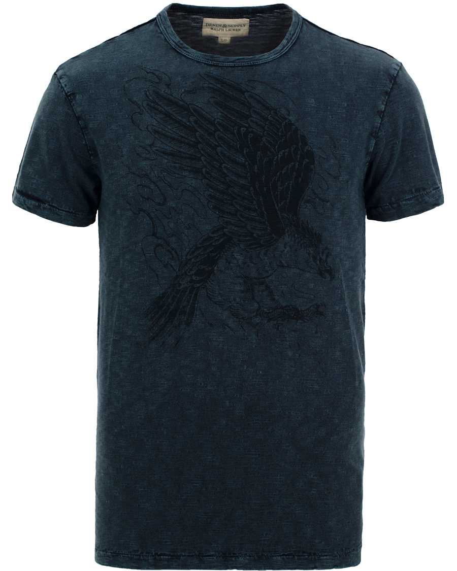 Men | T-Shirts | Denim & Supply Ralph Lauren | Printed CN Hawk Light Indigo