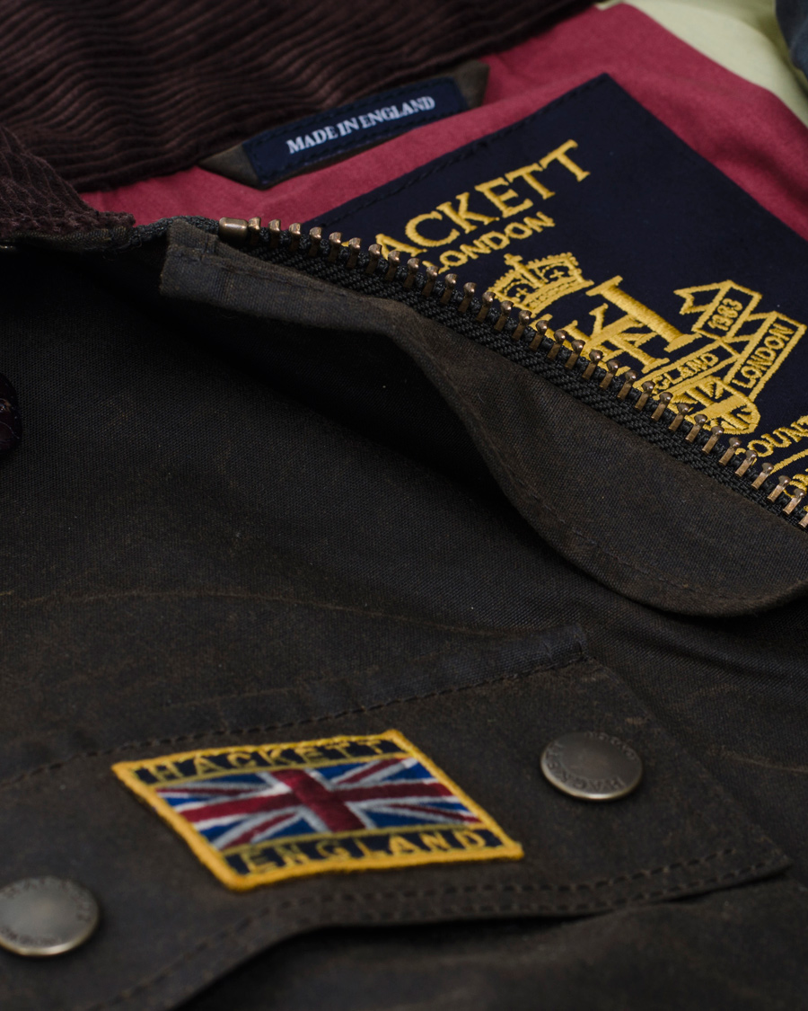Men | Coats & Jackets | Hackett | Wax Rally Jacket Olive