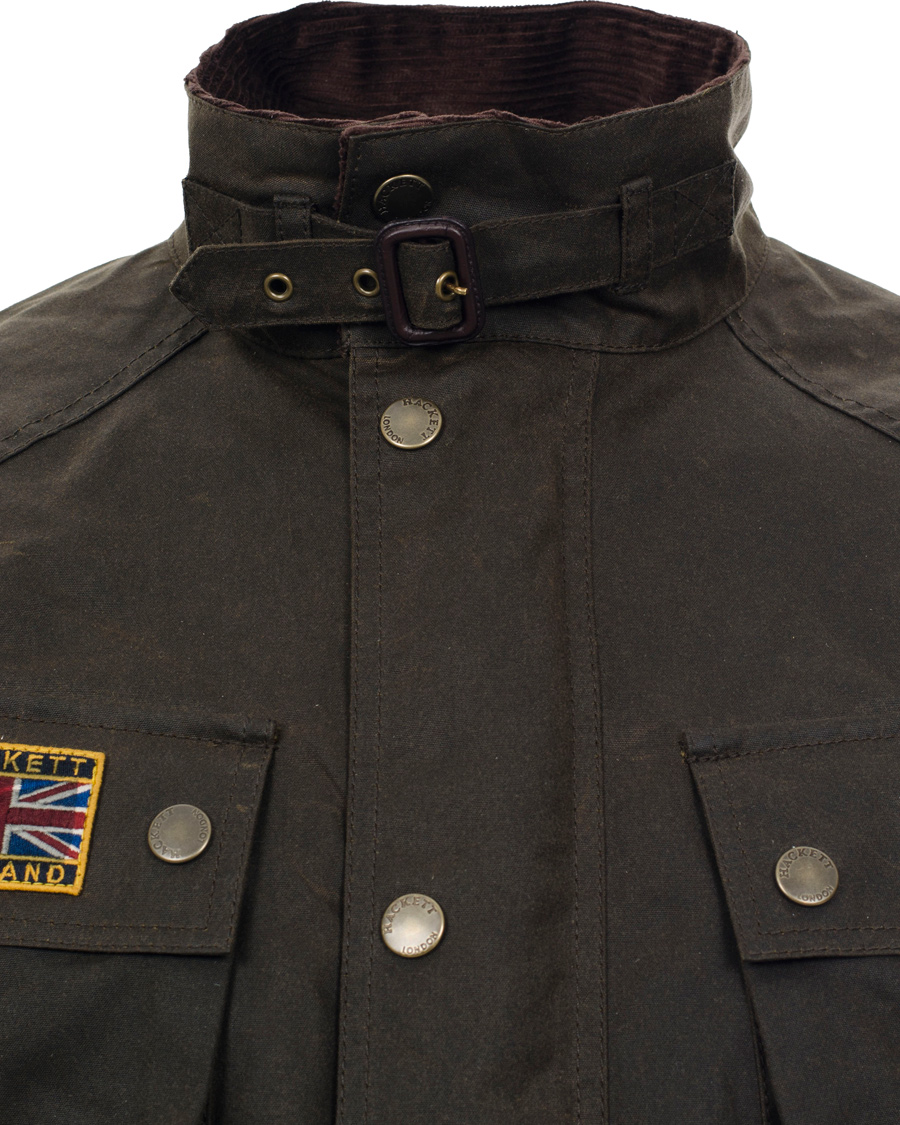 Men | Coats & Jackets | Hackett | Wax Rally Jacket Olive