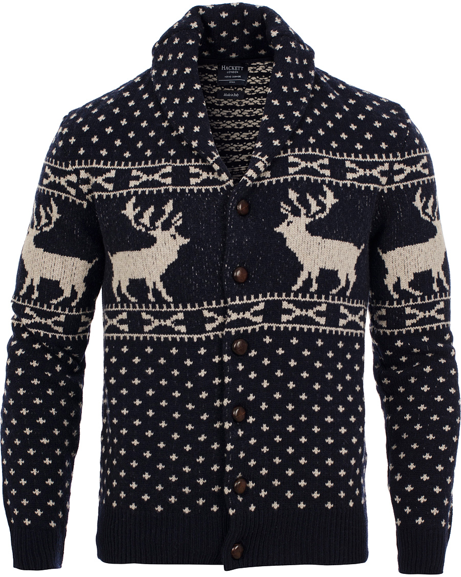 Men | Sweaters & Knitwear | Hackett | Rudolf Cardigan Navy S