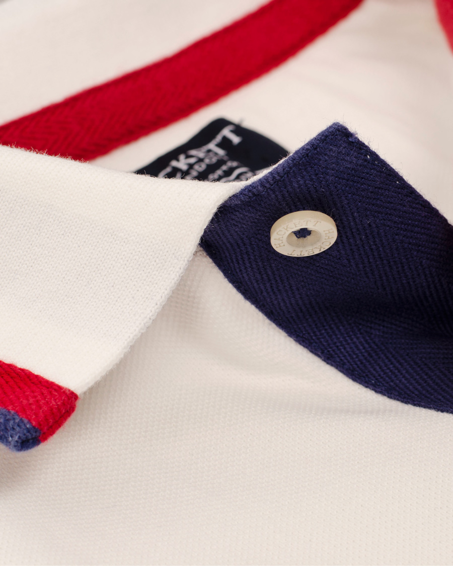 Men | Polo Shirts | Hackett | Snow Number Piké Winter White