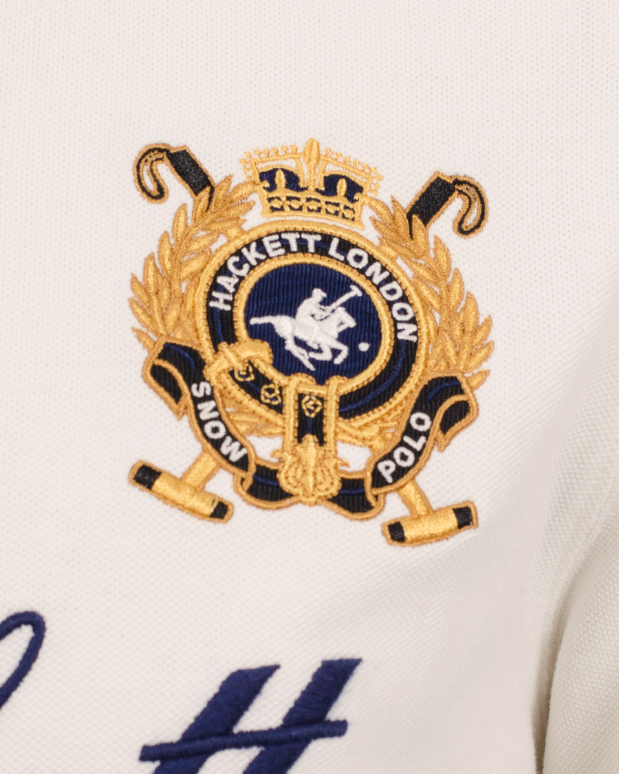 Men | Polo Shirts | Hackett | Snow Number Piké Winter White