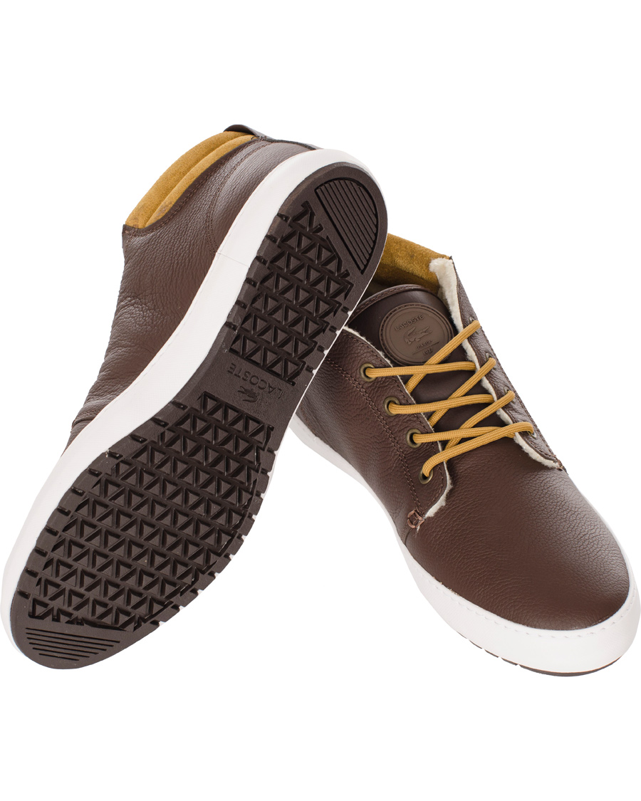 Men | Lacoste Ampthill Terra Mid Sneaker Brown | Lacoste | Ampthill Terra Mid Sneaker Brown