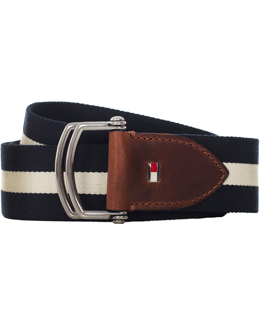 Men | Tommy Hilfiger Keith Stripe Belt Snow White | Tommy Hilfiger | Keith Stripe Belt Snow White