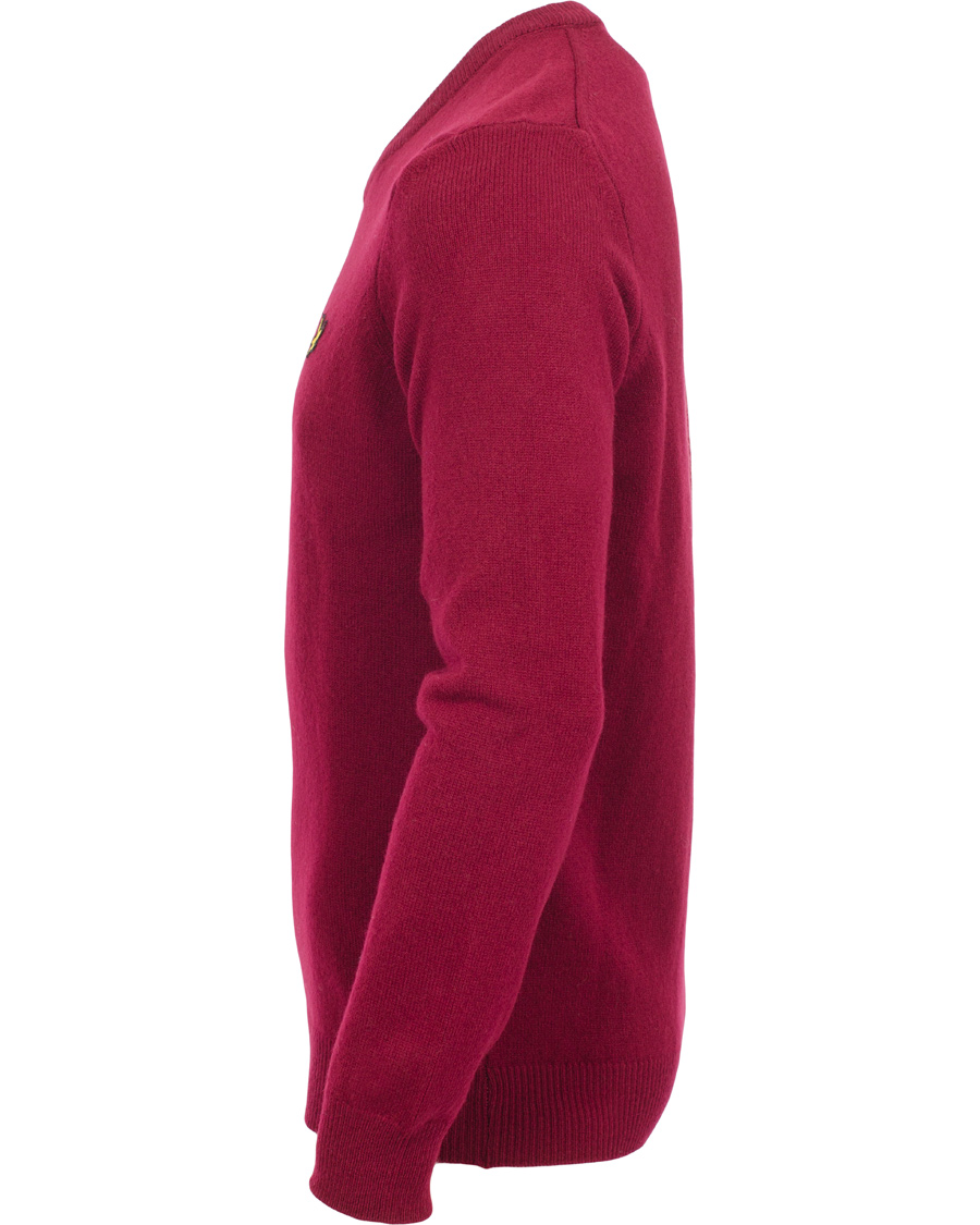 Men | Sweaters & Knitwear | Lyle & Scott | Lambswool V-Neck Pullover Claret Jug