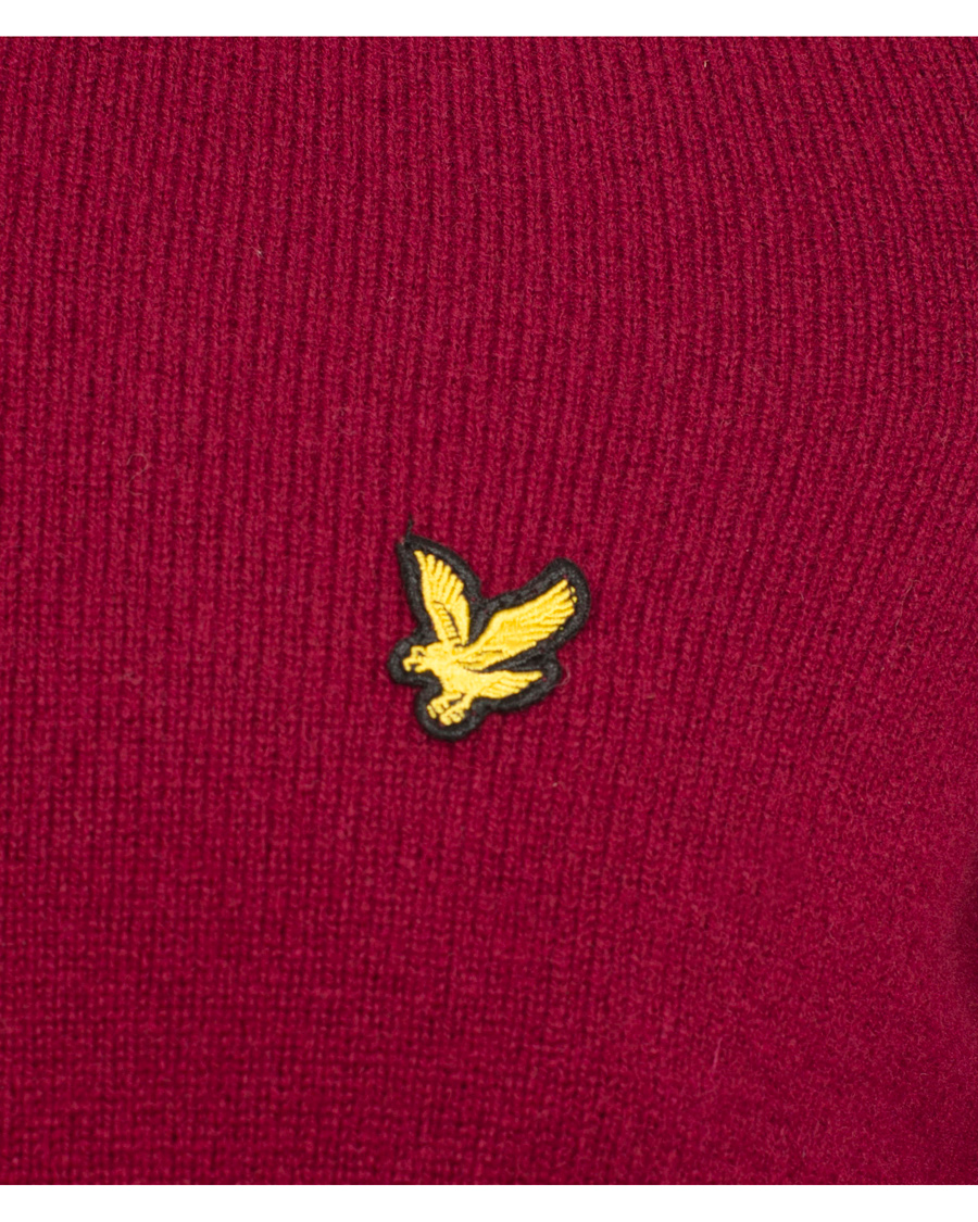 Men | Sweaters & Knitwear | Lyle & Scott | Lambswool V-Neck Pullover Claret Jug