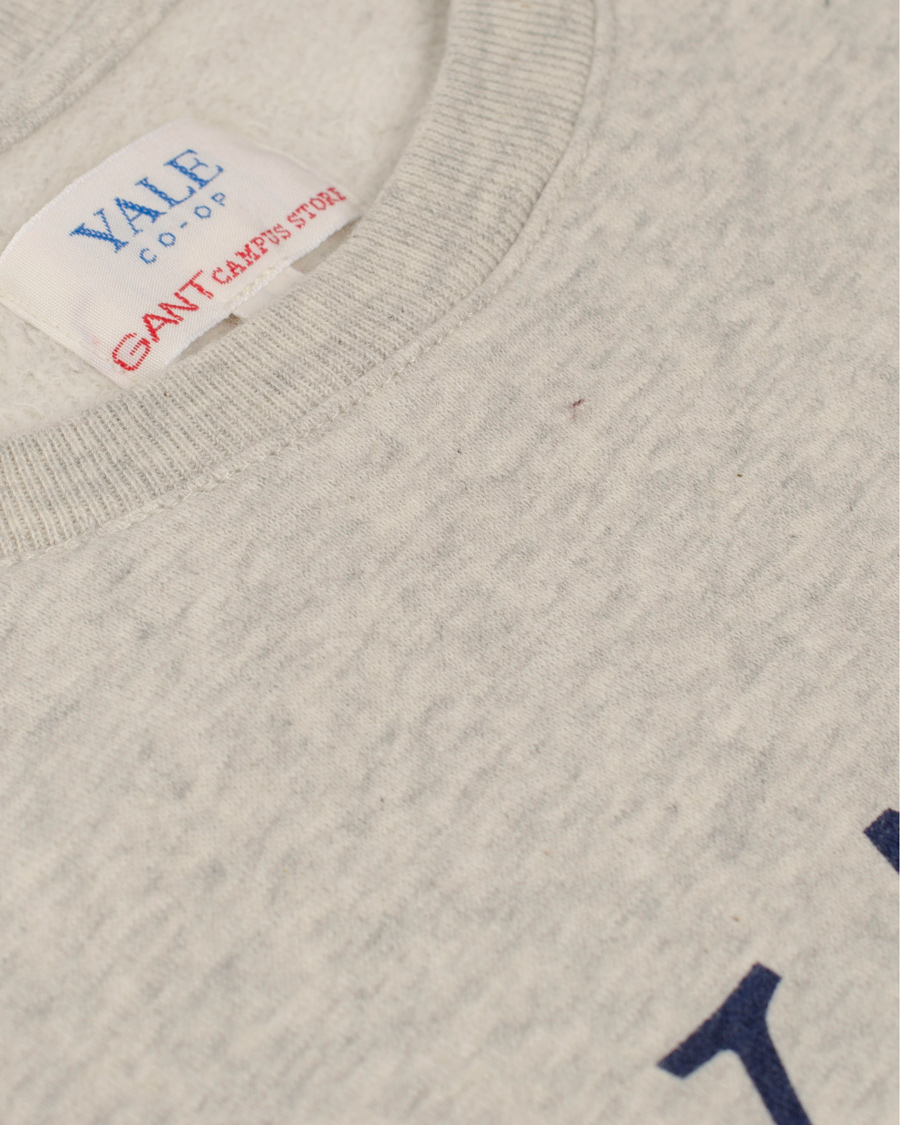 Men | Sweaters & Knitwear | GANT | Yale Coop C-Neck Sweat Light Grey Melange