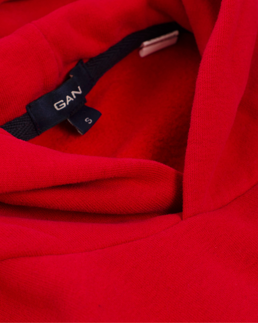 Men | Sweaters & Knitwear | GANT | Shield Hoodie Red