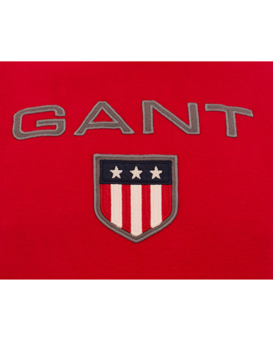 Men | Sweaters & Knitwear | GANT | Shield Hoodie Red