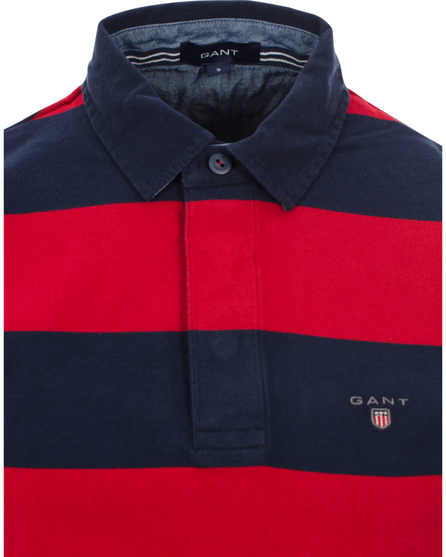 Men | Sweaters & Knitwear | GANT | Barstripe Heavy Rugger Cranberry Red