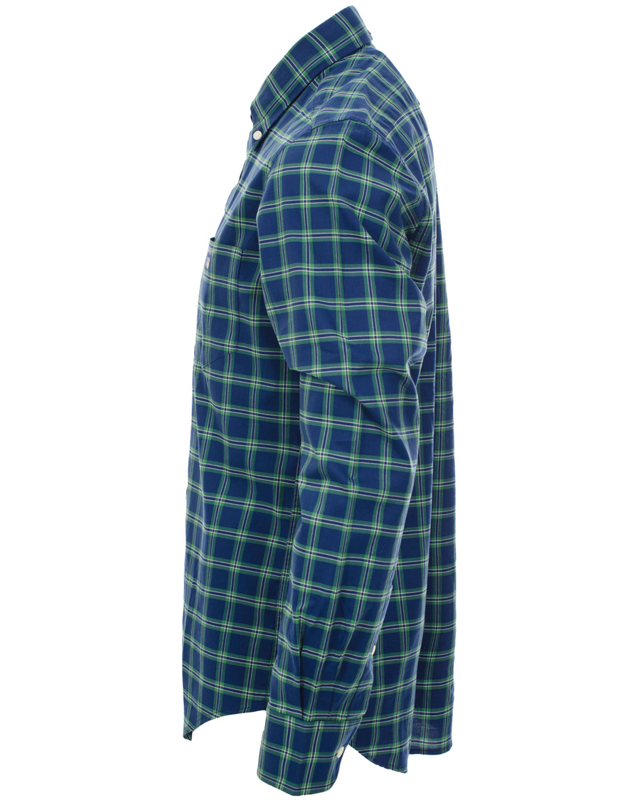 Men | Shirts | GANT | Wilmington Twill Check Regular Fit Shirt Bottle Green
