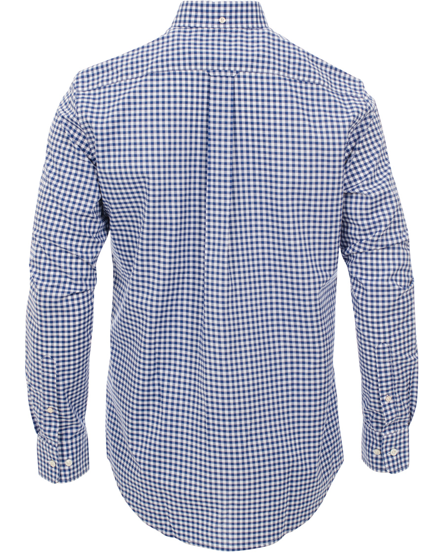 Men | Shirts | GANT | The Gingham Regular Fit Shirt Deep Cobalt Blue