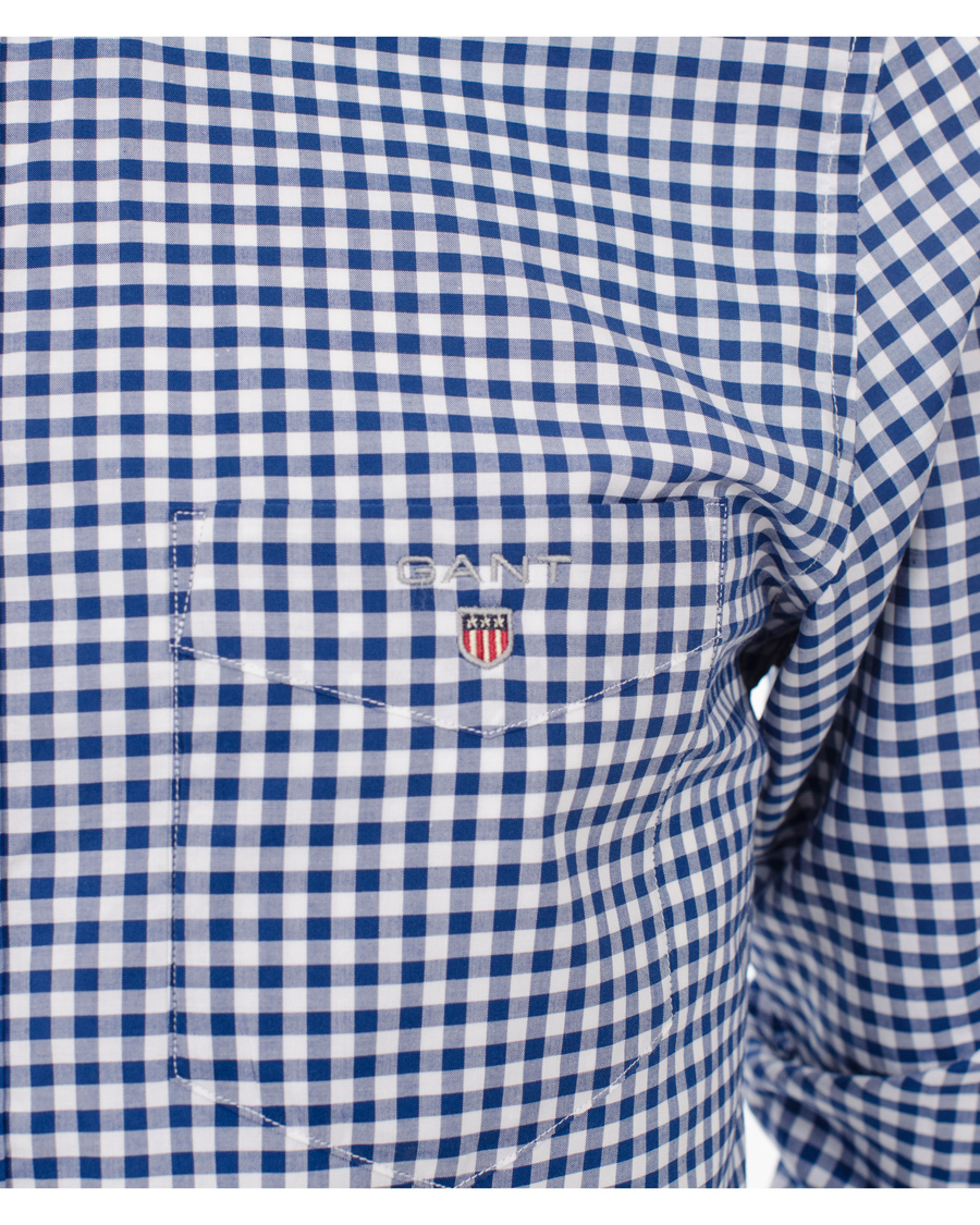 Men | Shirts | GANT | The Gingham Regular Fit Shirt Deep Cobalt Blue