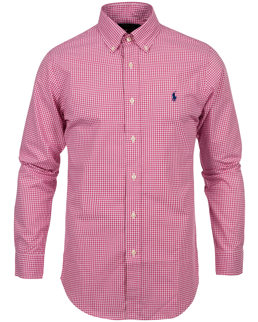 Men | Shirts | Polo Ralph Lauren | Slim Fit Poplin Check Shirt Pink