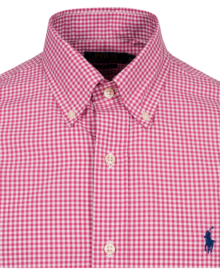 Men | Shirts | Polo Ralph Lauren | Slim Fit Poplin Check Shirt Pink