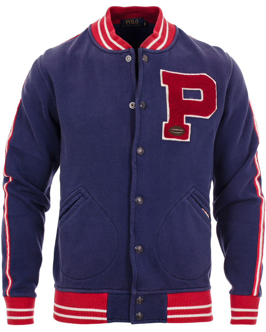 Men | Sweaters & Knitwear | Polo Ralph Lauren | USA Baseball Jacket Blue Mood