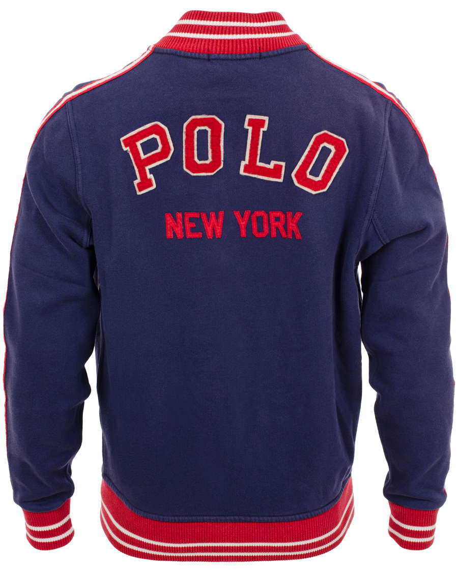 Men | Sweaters & Knitwear | Polo Ralph Lauren | USA Baseball Jacket Blue Mood
