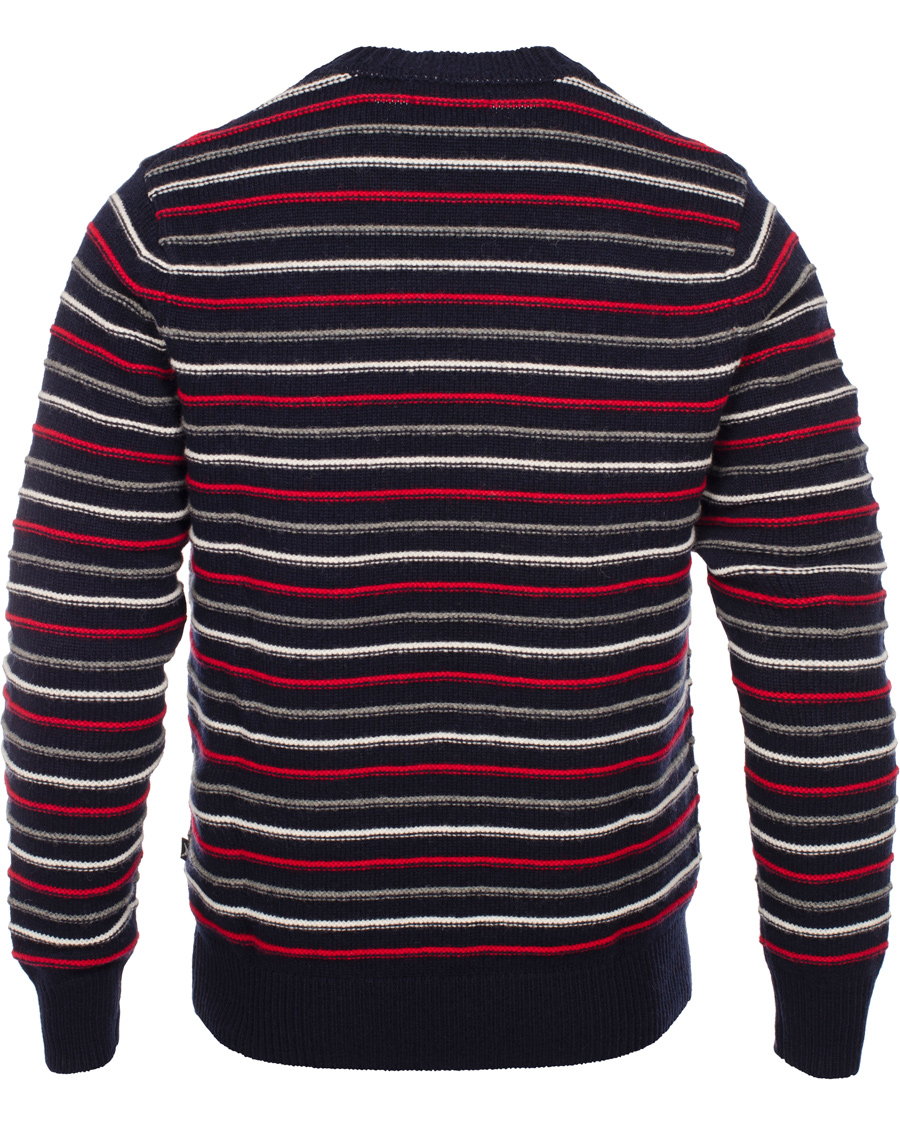 Men | Sweaters & Knitwear | Boomerang | Bo Structure Stripe Sweater Navy