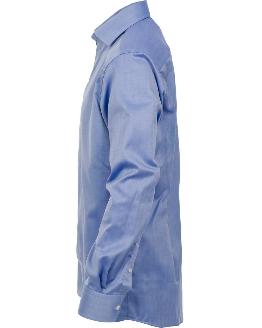 Men | Shirts | Eton | Contemporary Fit Shirt Red Ribbon Herringbone Blue