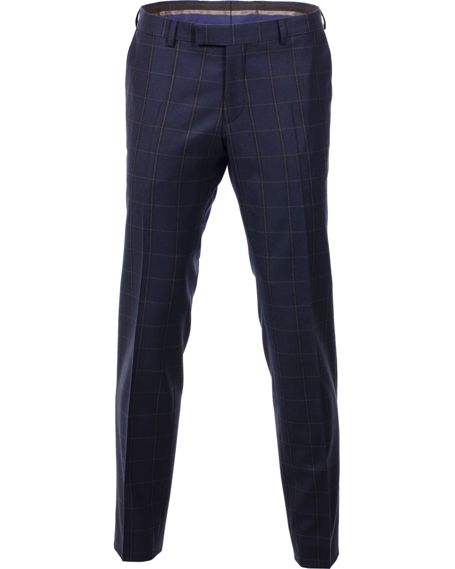 Men | Suits | Oscar Jacobson | Edmund Window Pane Suit Navy
