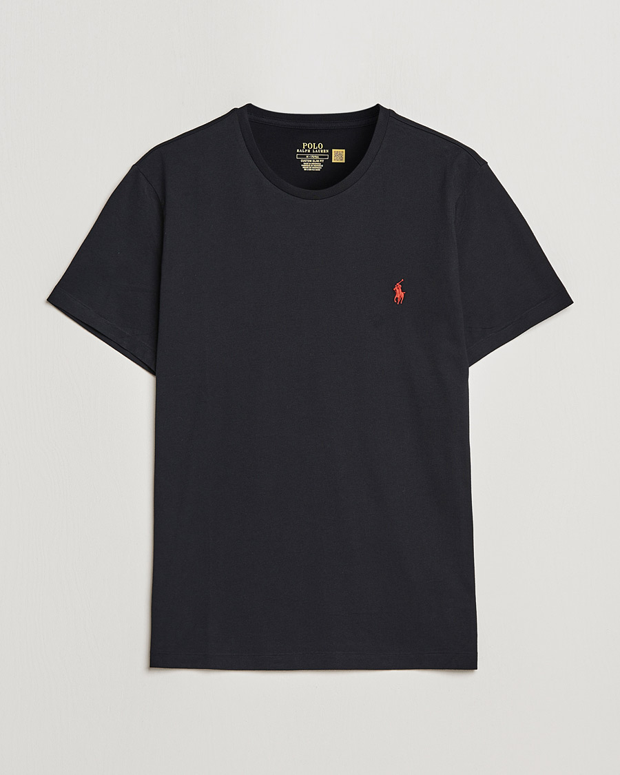 Men | T-Shirts | Polo Ralph Lauren | Custom Slim Fit Tee RL Black