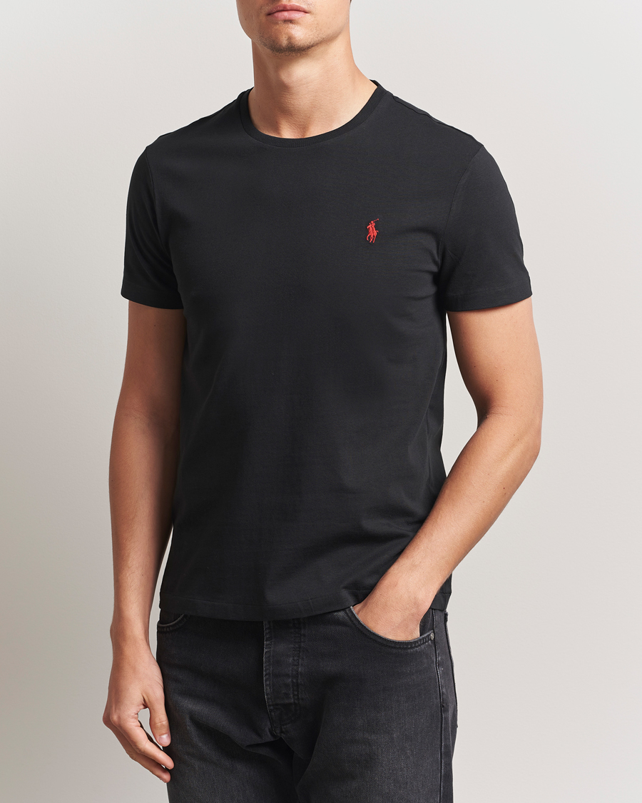 Men | T-Shirts | Polo Ralph Lauren | Custom Slim Fit Tee RL Black