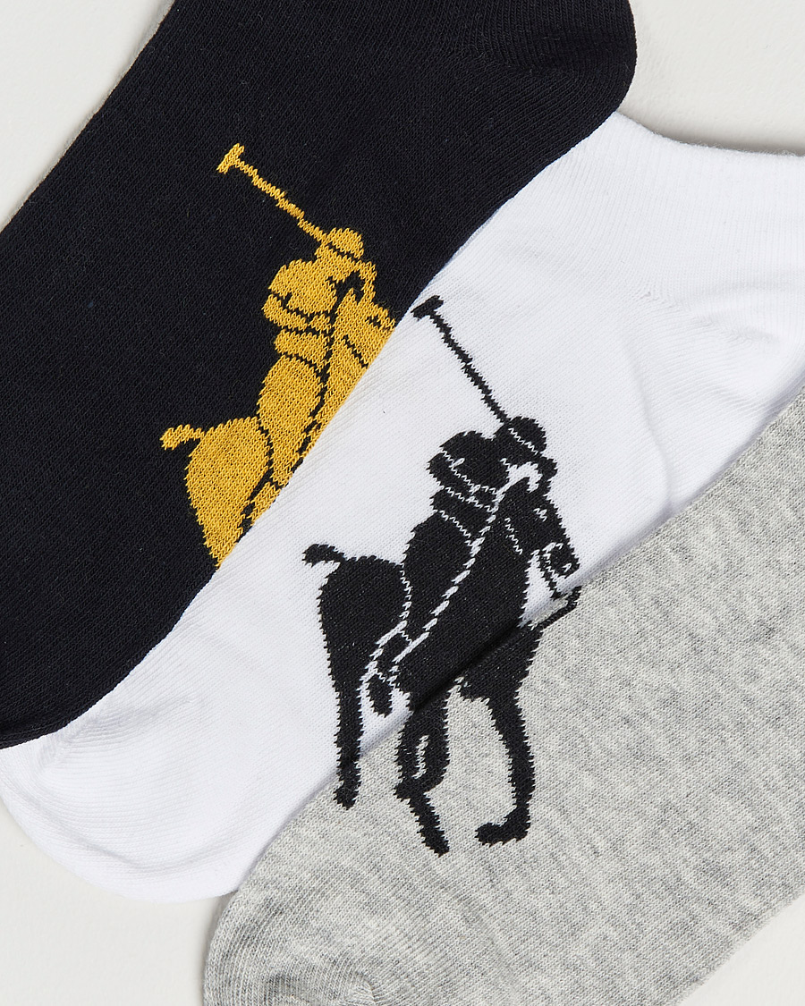 Men | Underwear & Socks | Polo Ralph Lauren | 3-Pack Sneaker Sock Grey/White/Black