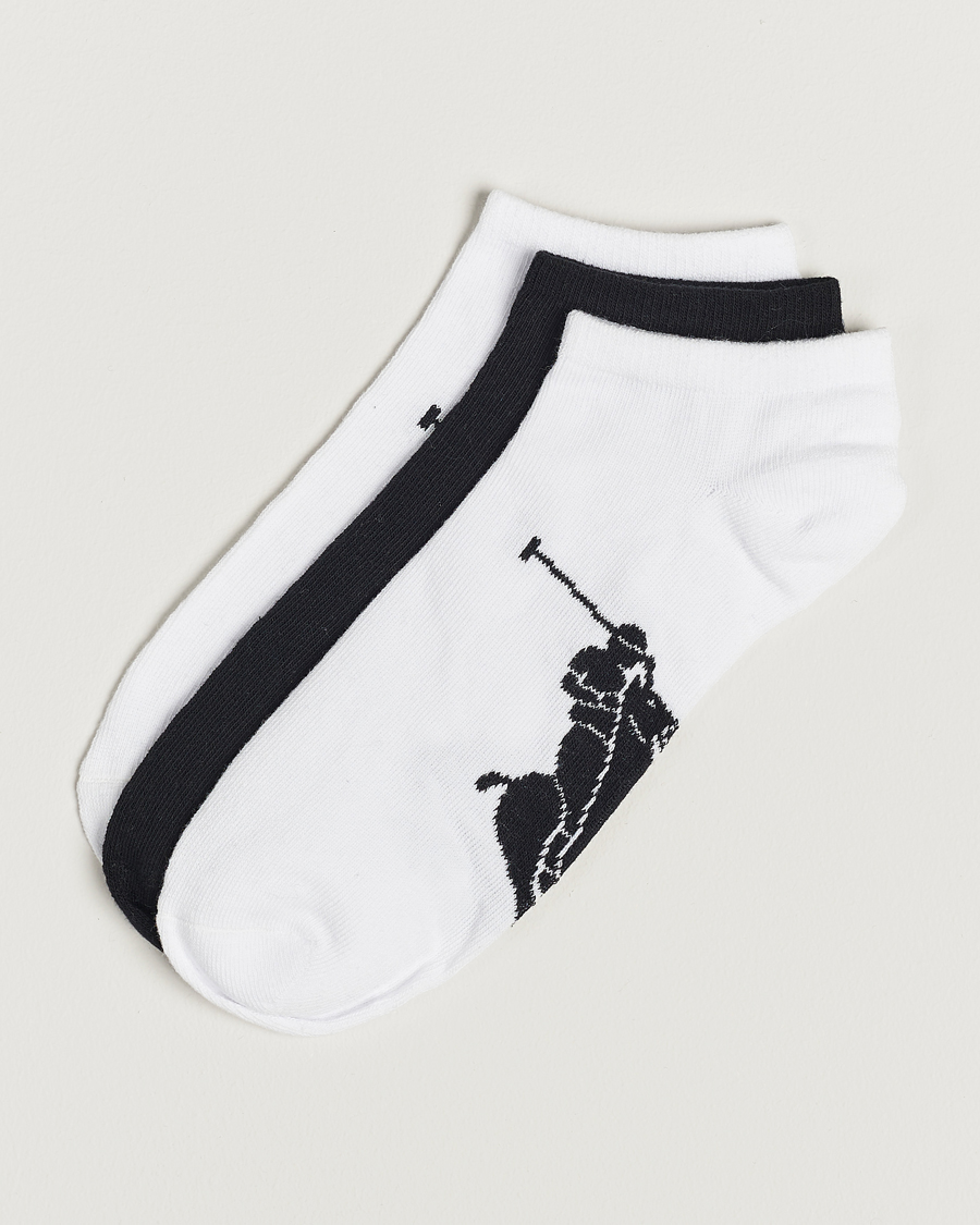 Men | Underwear & Socks | Polo Ralph Lauren | 3-Pack Sneaker Sock White/Black