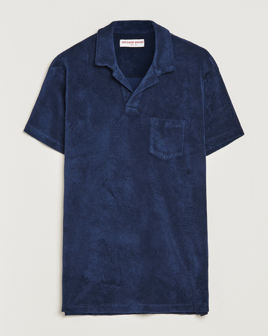 Men | Polo Shirts | Orlebar Brown | Terry Polo Navy