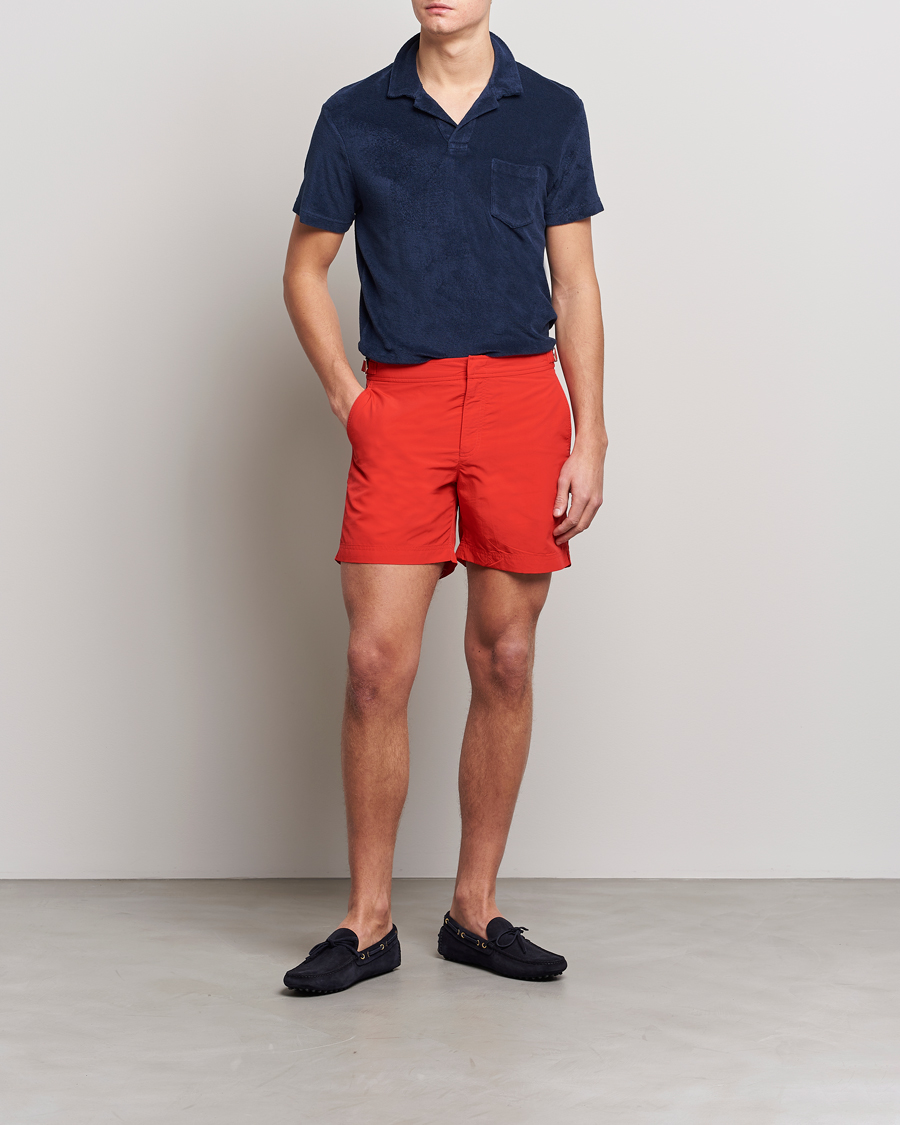 Men | Polo Shirts | Orlebar Brown | Terry Polo Navy