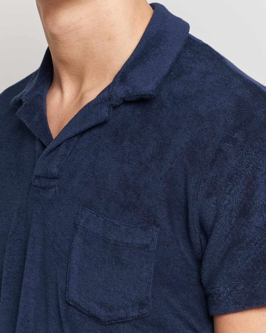 Men | Polo Shirts | Orlebar Brown | Terry Polo Navy